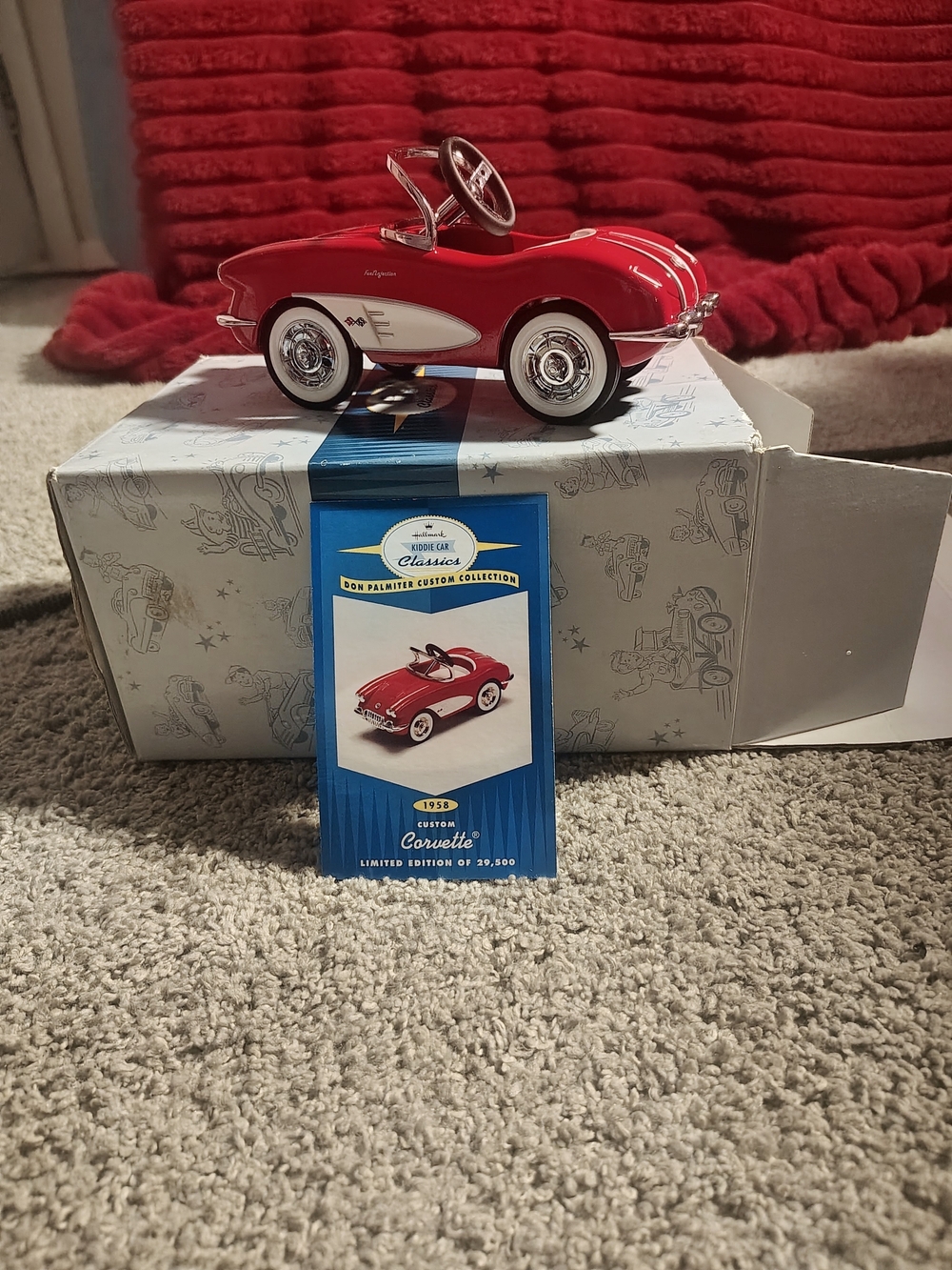 Hallmark Red and White Corvette Model Car